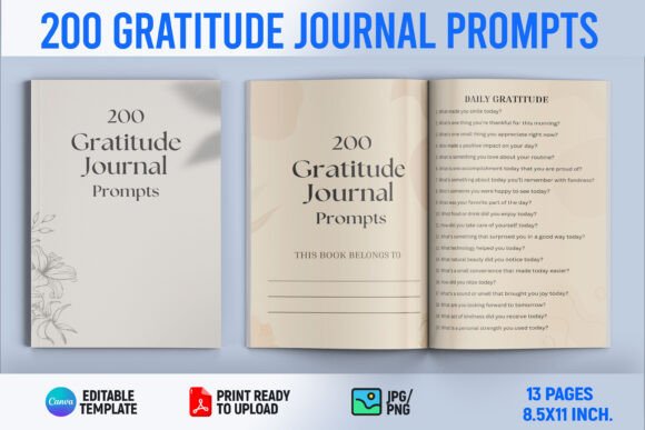 200 Gratitude Journal Prompts