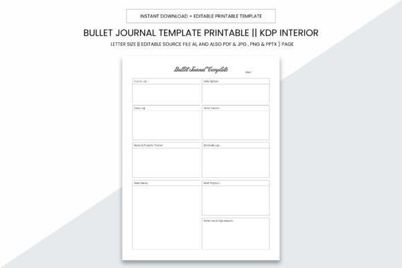 Bullet Journal Template Kdp Interior