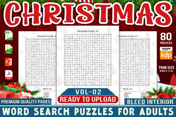 Christmas Word Search for Adults Vol-2
