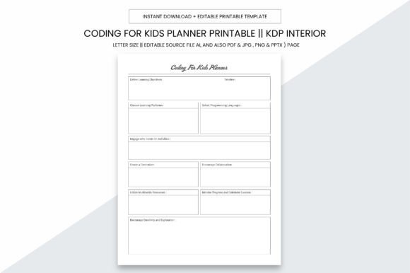 Coding for Kids Planner Kdp Interior: A Comprehensive Guide for Educators and Entrepreneurs