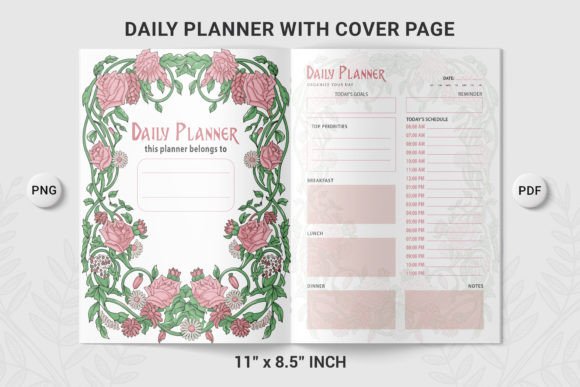 Daily Planner with Cover Page KDP 02