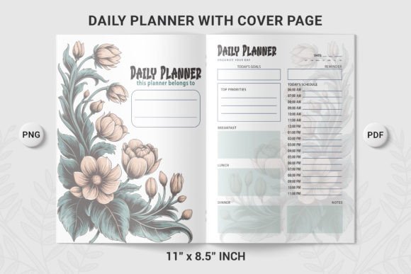 Daily Planner with Cover Page KDP 05