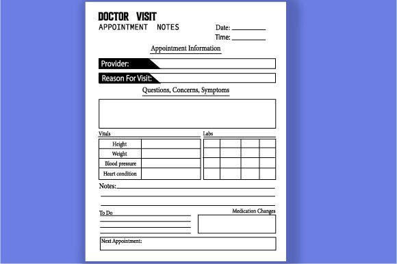 Doctor's Appointment Visit Notes Interior