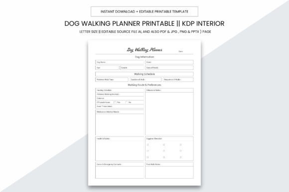 Dog Walking Planner New Kdp Interior: A Comprehensive Tool for Modern Pet Care Professionals
