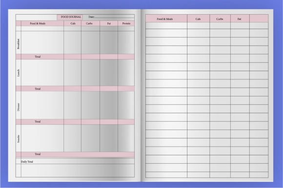 Food Journal Diary Kdp Interior