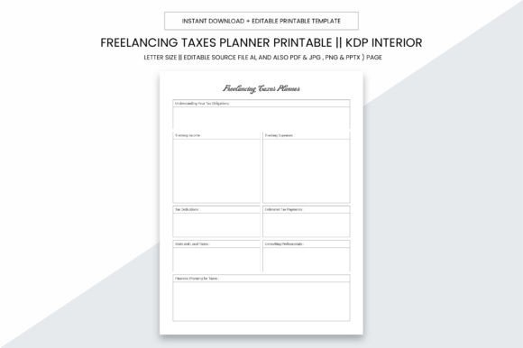 Freelancing Taxes Planner Kdp Interior: Your Ultimate Tool for Financial Organization