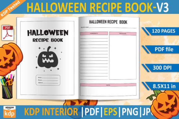 Halloween Recipe Book KDP Template