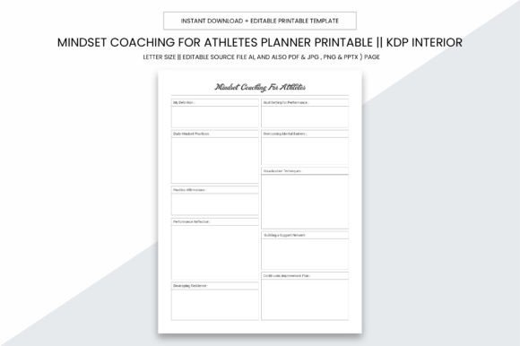 Mindset Coaching for Athletes Planner: A Comprehensive Tool for Performance and Growth