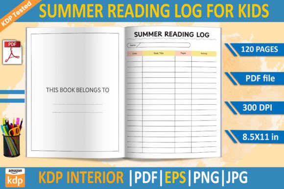 Summer Reading Log for Kids KDP Interior