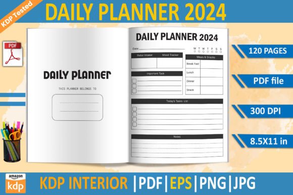 This is the DAILY PLANNER 2024 KDP