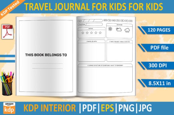 Travel Journal for Kids KDP Interior