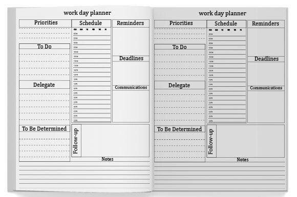 Work Day Planner Kdp Template